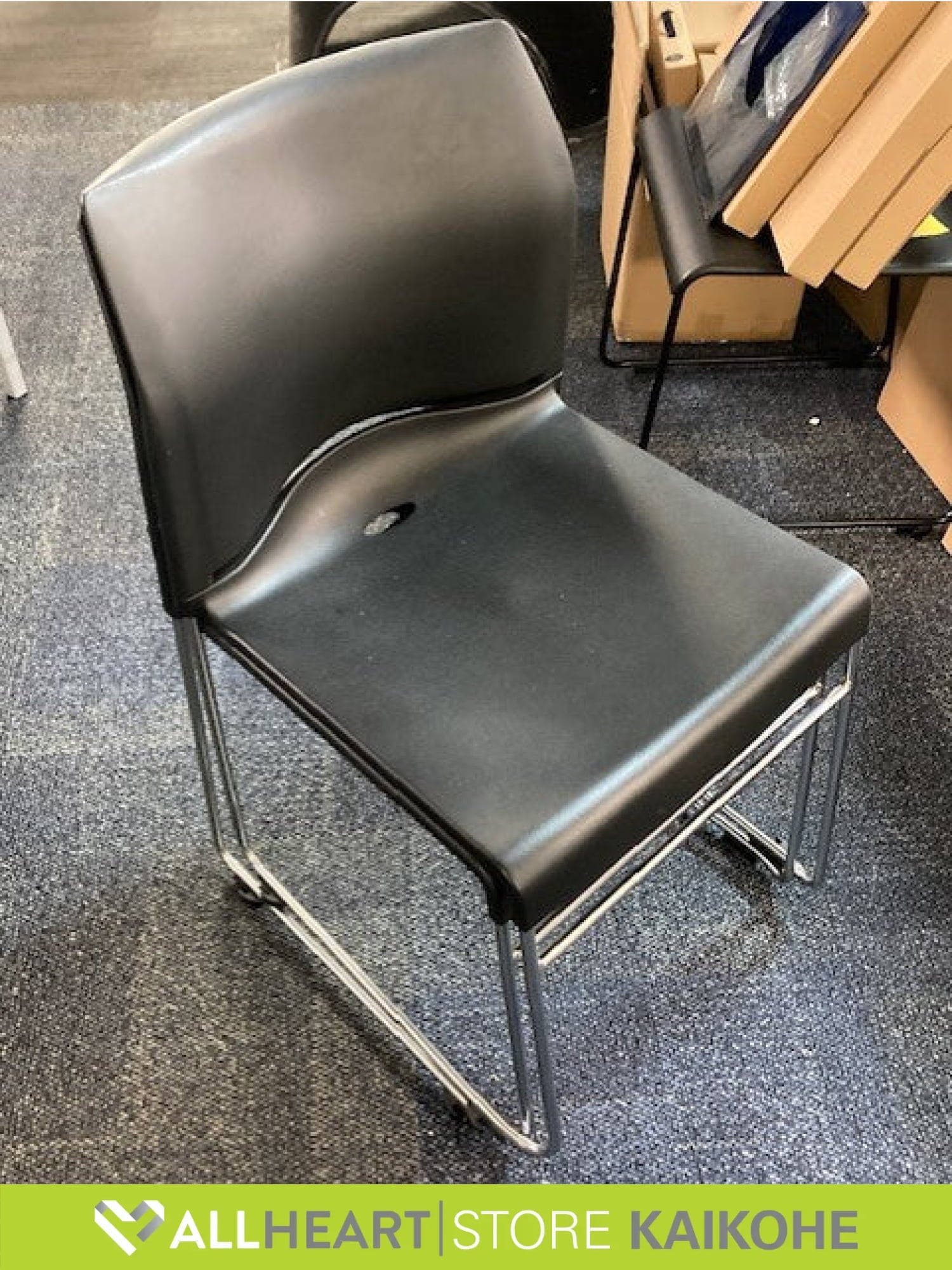 Black Plastic Chair - Chair