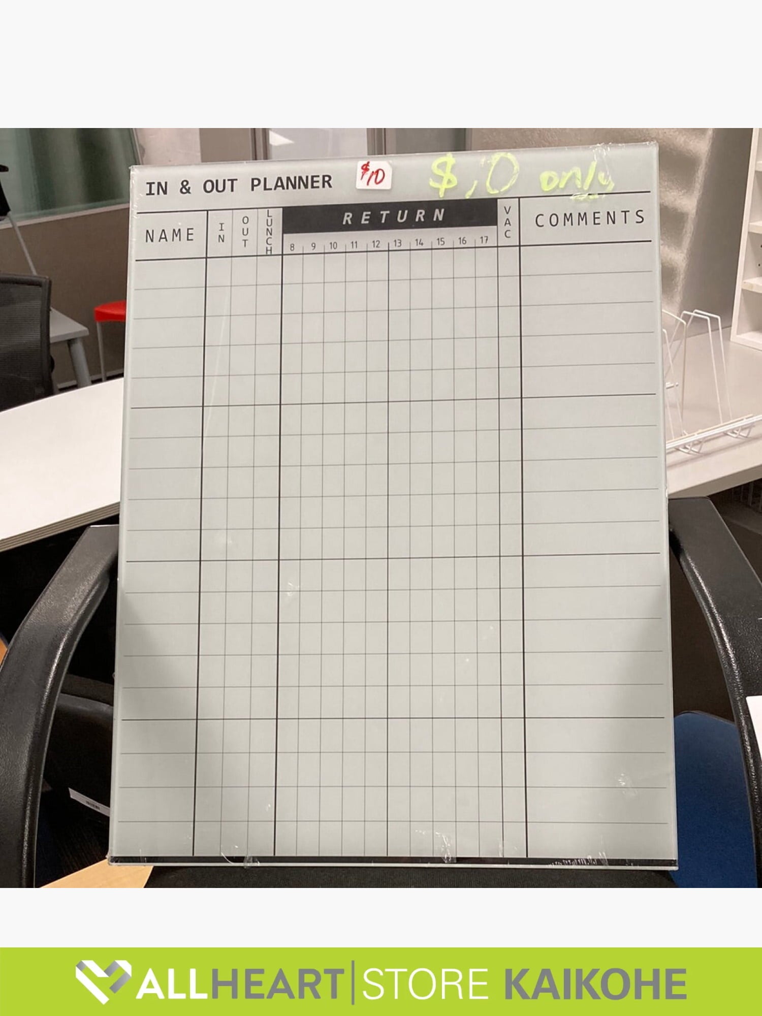In and Out Planner Glass Board